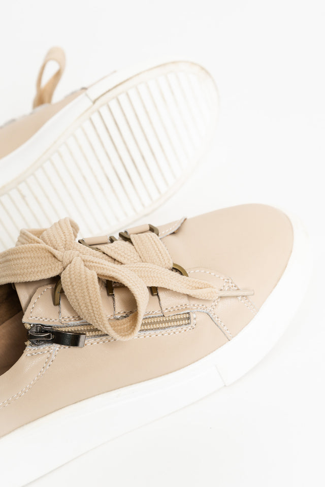 Luxe Nude Leather Sneaker