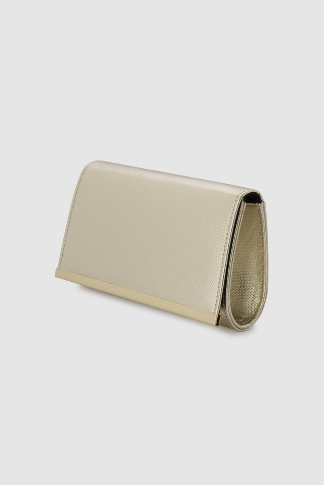 Maddie Gold Embossed Foldover Clutch image 4