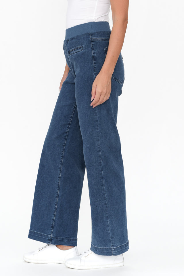 Maddy Blue Wide Leg Jeans image 4