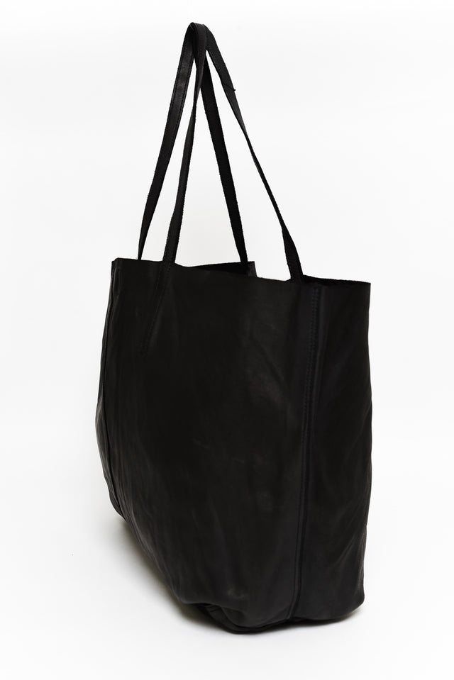 Makalu Black Large Leather Tote Bag image 2
