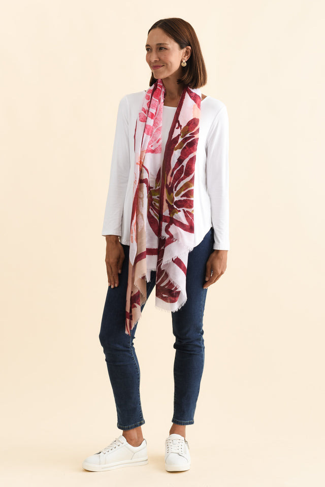 Maleny Pink Garden Scarf