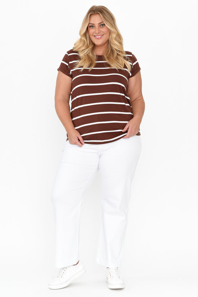 Manly Chocolate Stripe Cotton Tee image 9