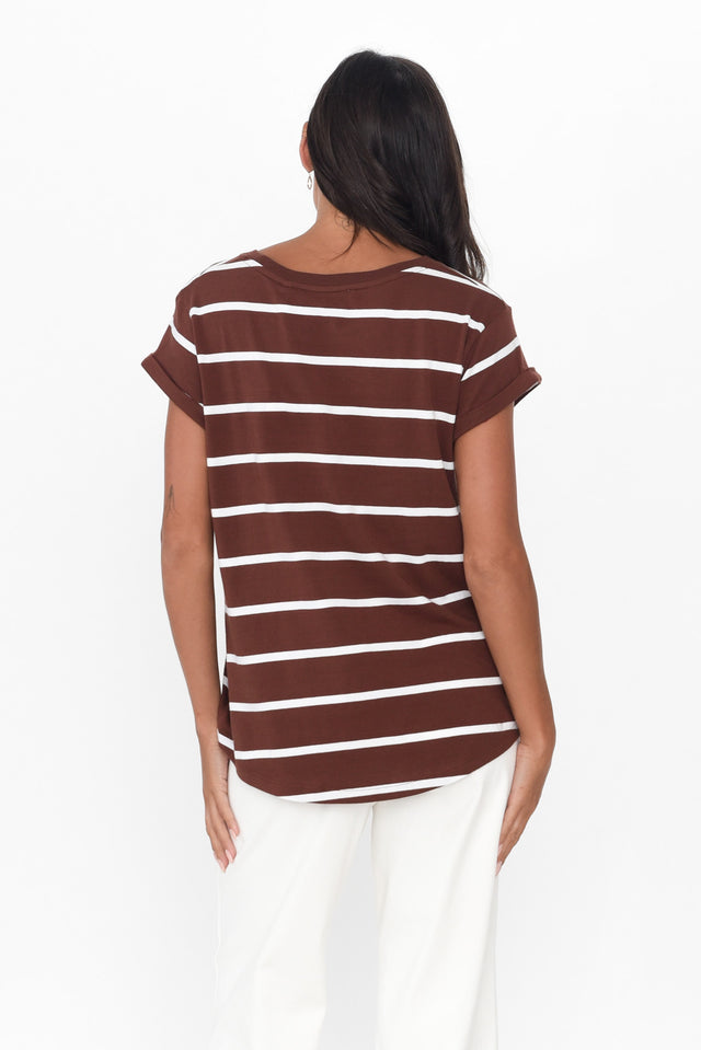 Manly Chocolate Stripe Cotton Tee image 5