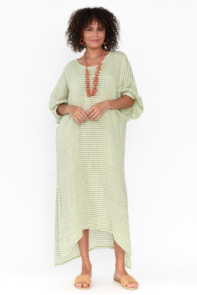 Marcel Green Stripe Linen Dress