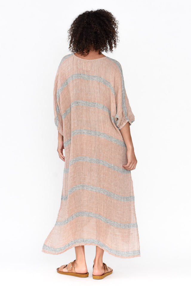 Marcel Pink Stripe Linen Dress
