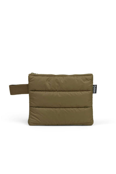 Flat Base Khaki Clutch