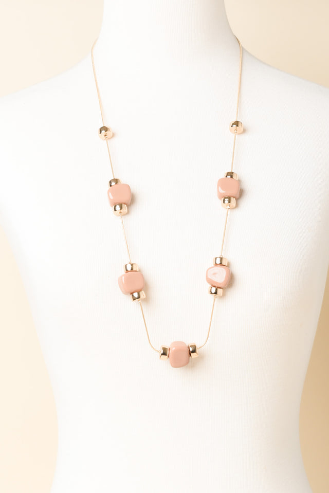 Mardie Blush Beaded Necklace