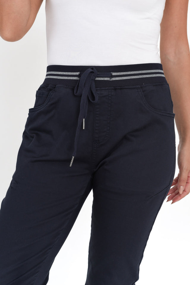 Stripe Elastic Slim Leg Sophie Fit Capri Stretch Jeans, Capri Pants