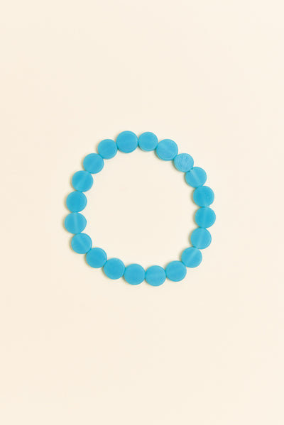Mari Aqua Resin Beaded Bracelet