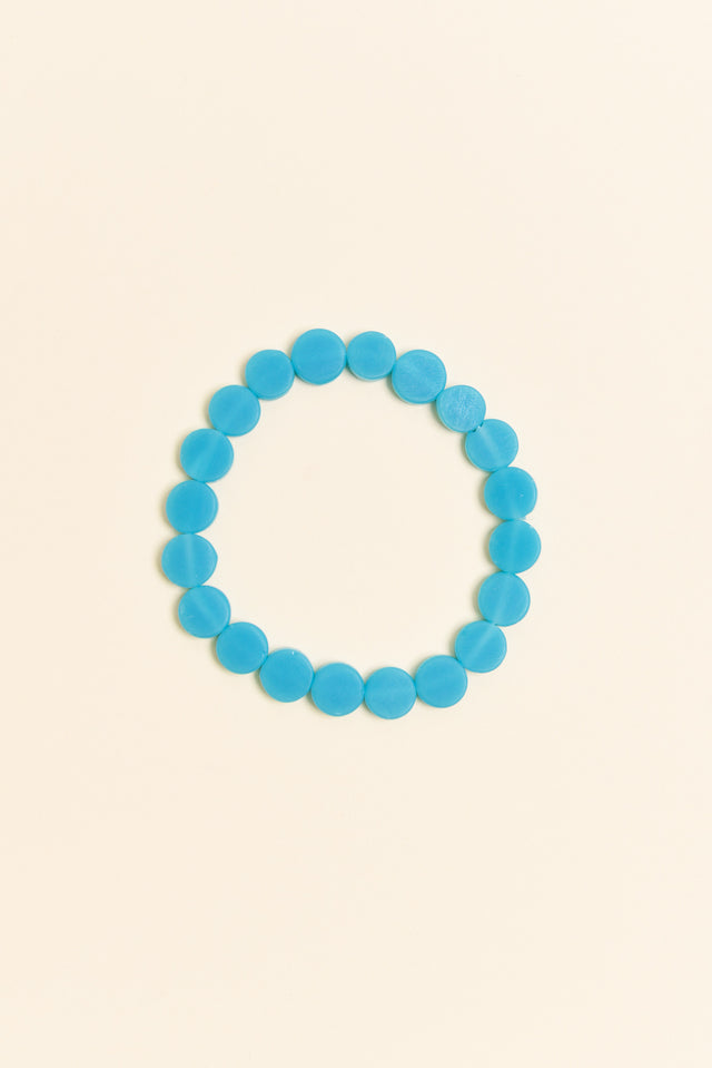 Mari Aqua Resin Beaded Bracelet