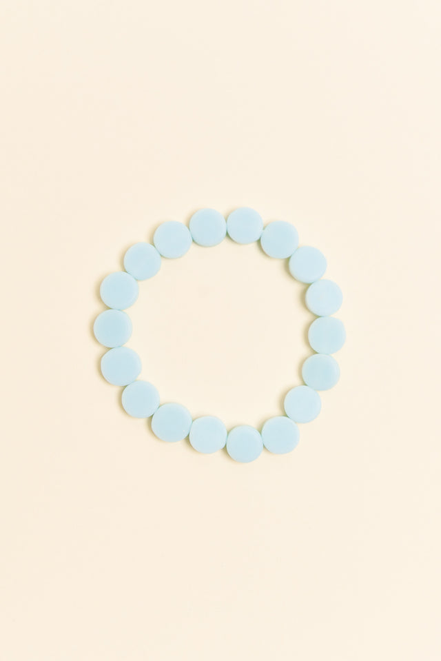 Mari Light Blue Resin Beaded Bracelet