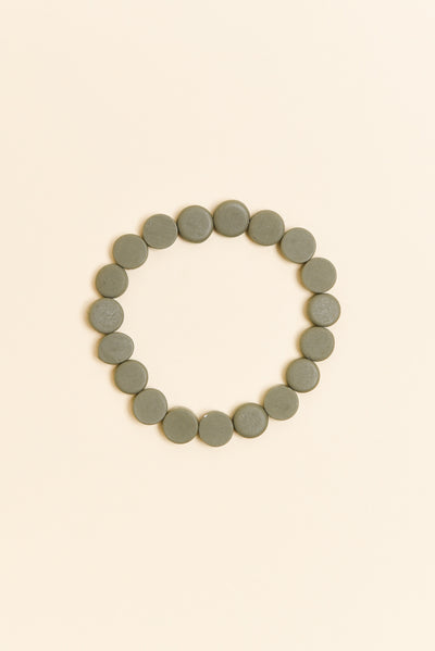 Mari Olive Resin Beaded Bracelet