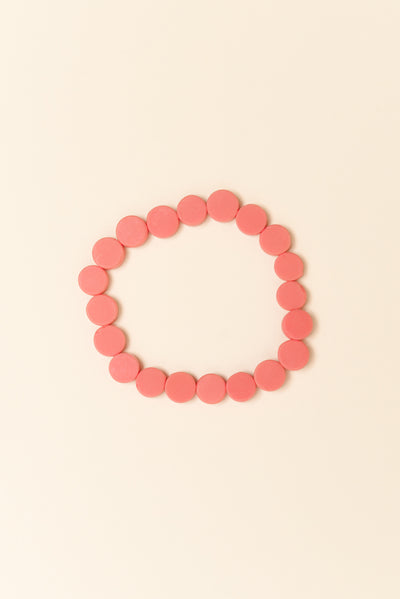 Mari Orange Resin Beaded Bracelet