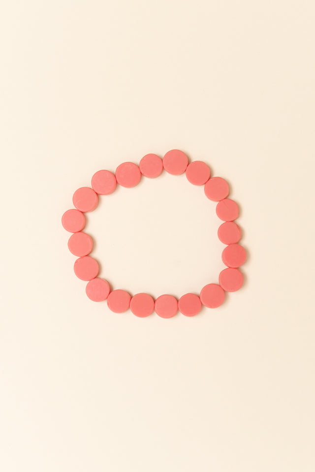 Mari Orange Resin Beaded Bracelet