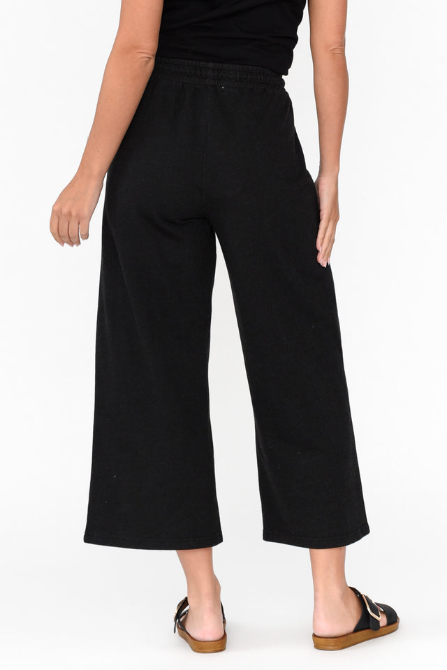 Mariam Black Relaxed Track Pants image 4
