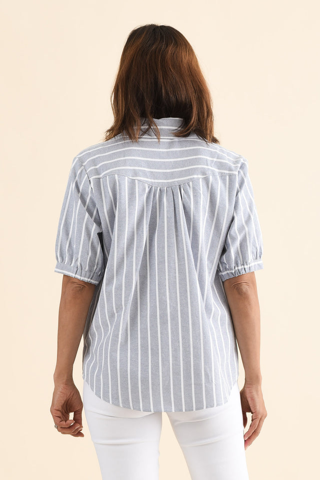 Maris Blue Stripe Cotton Blend Shirt image 4