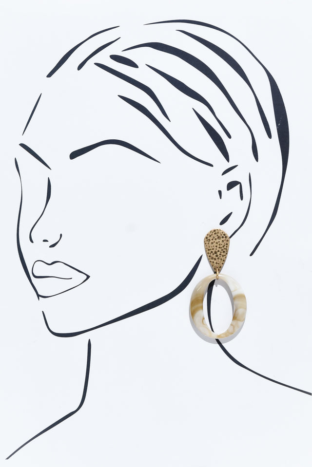 Marlow Natural Marble Drop Earrings