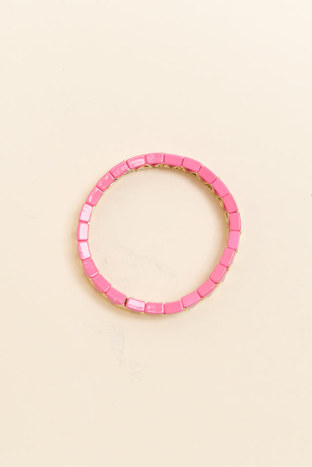 Martha Pink Beaded Bracelet image 2