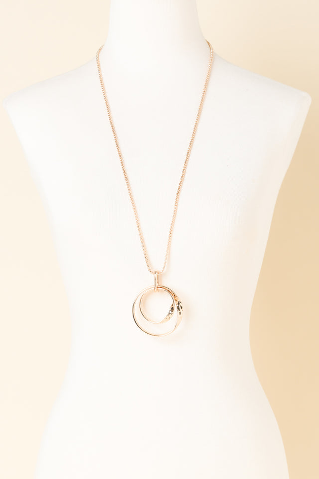 Max Gold Circle Pendant Necklace