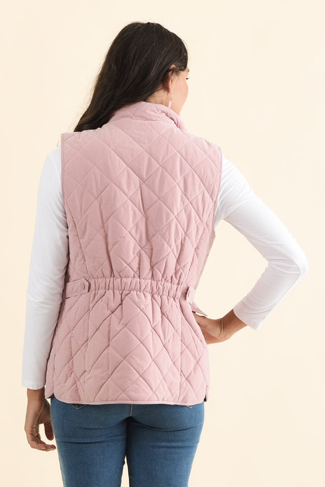Max Pink Quilted Pocket Vest,Brunette model,alt text|model:Brontie image 6