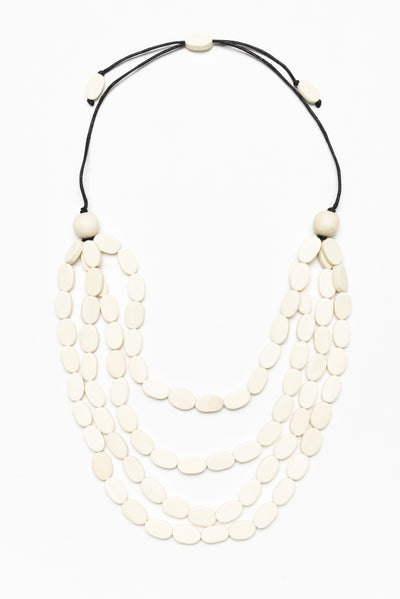 May Ivory Beaded Necklace