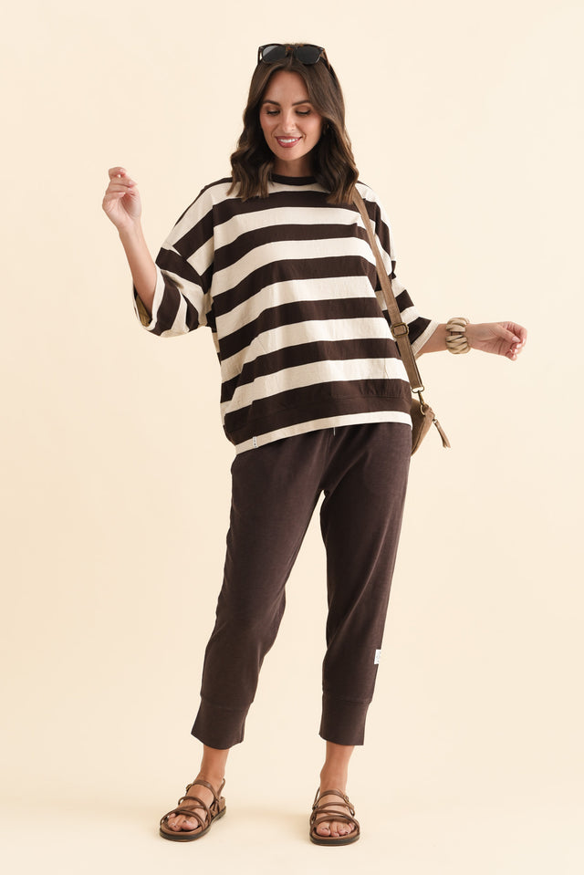 Fundamental Brunch Dark Brown Cotton Sweatpants banner image