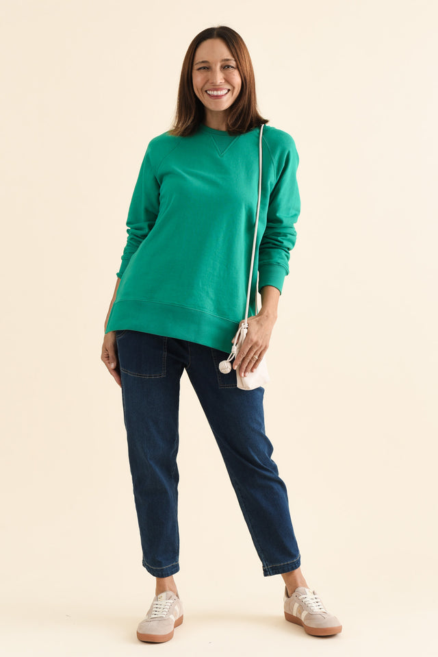 Melbourne Green Cotton Crewneck Sweatshirt banner image