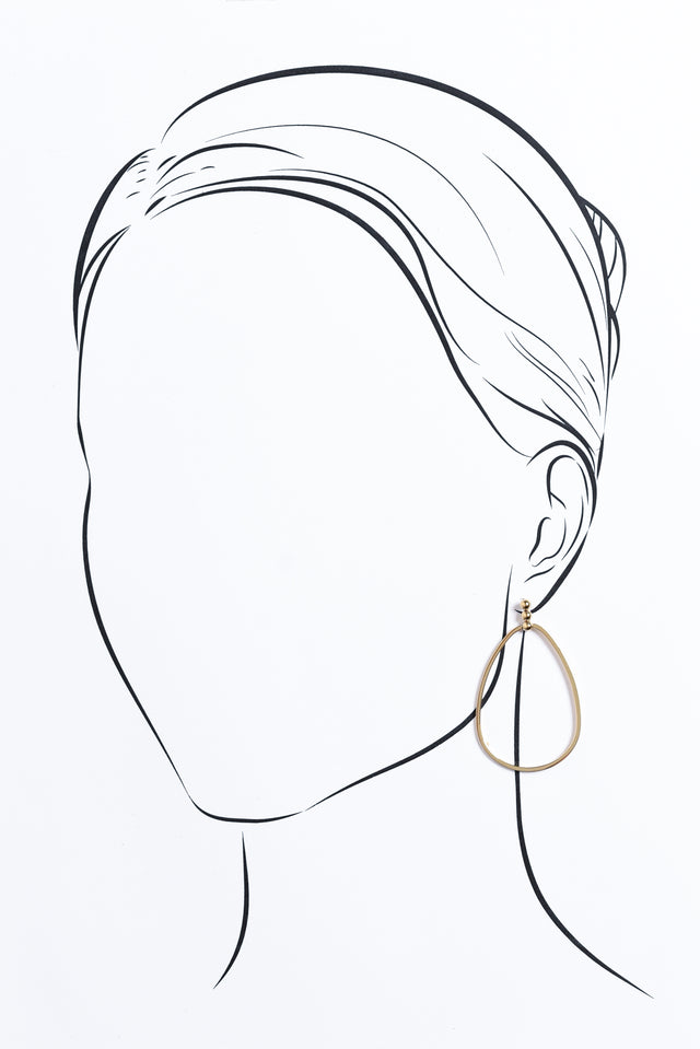 Merida Gold Plated Drop Earrings image 2