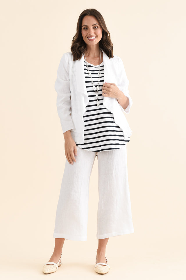 Clifford White Linen Frayed Jacket banner image