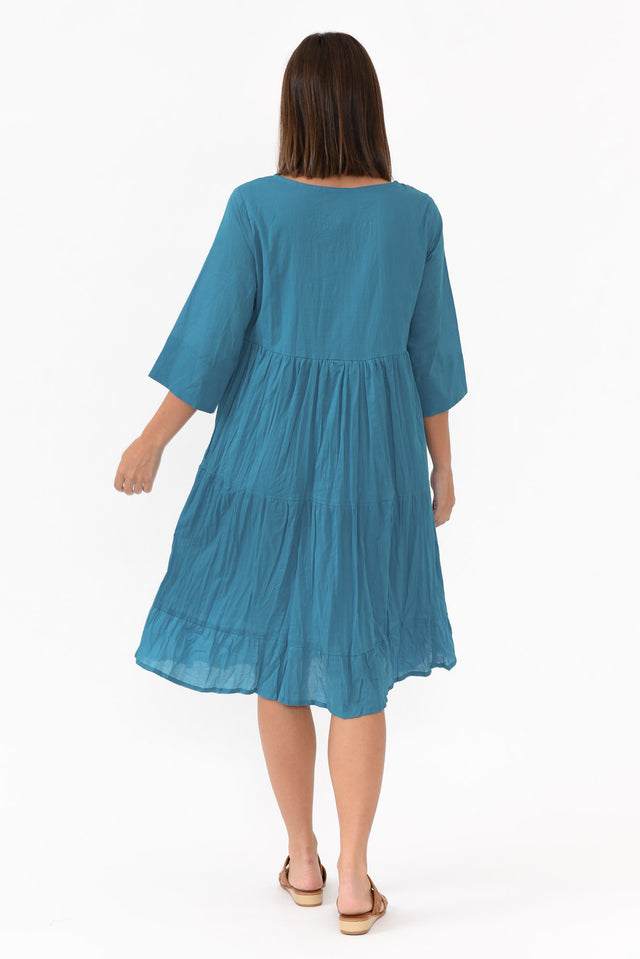 Milana Ocean Crinkle Cotton Dress image 4