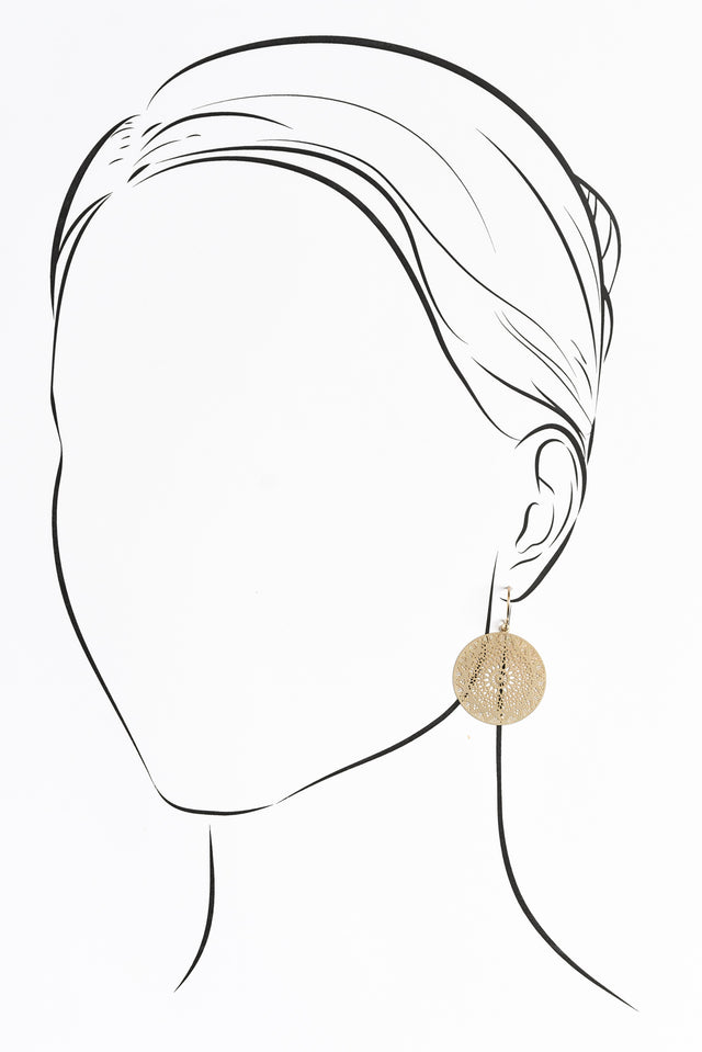 Mini Gold Web Earrings