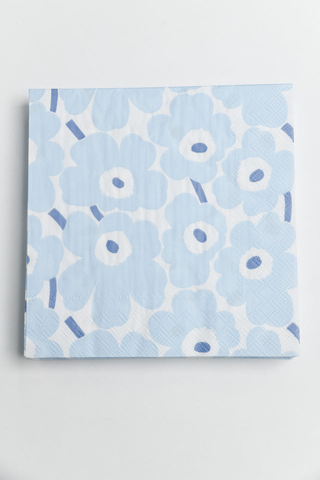 Mini Unikko Light Blue Flower Napkins