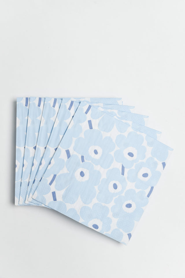 Mini Unikko Light Blue Flower Napkins