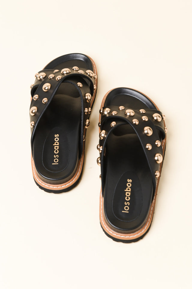 Mode Black Studded Slide image 4