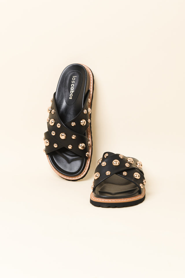 Mode Black Studded Slide