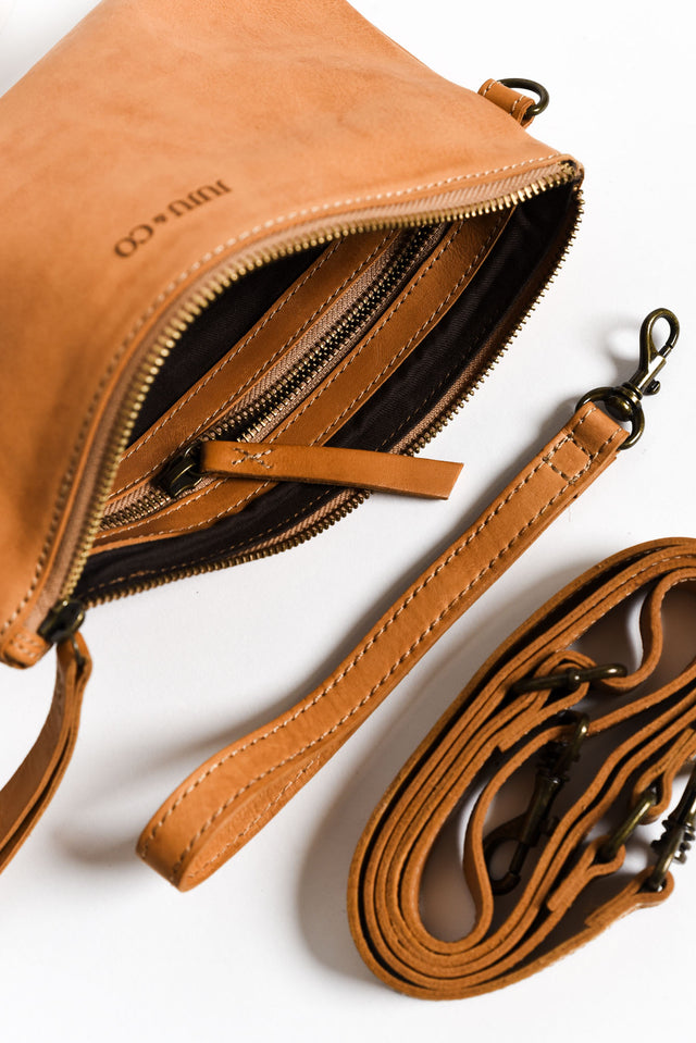 Monterey Tan Leather Crossbody Bag