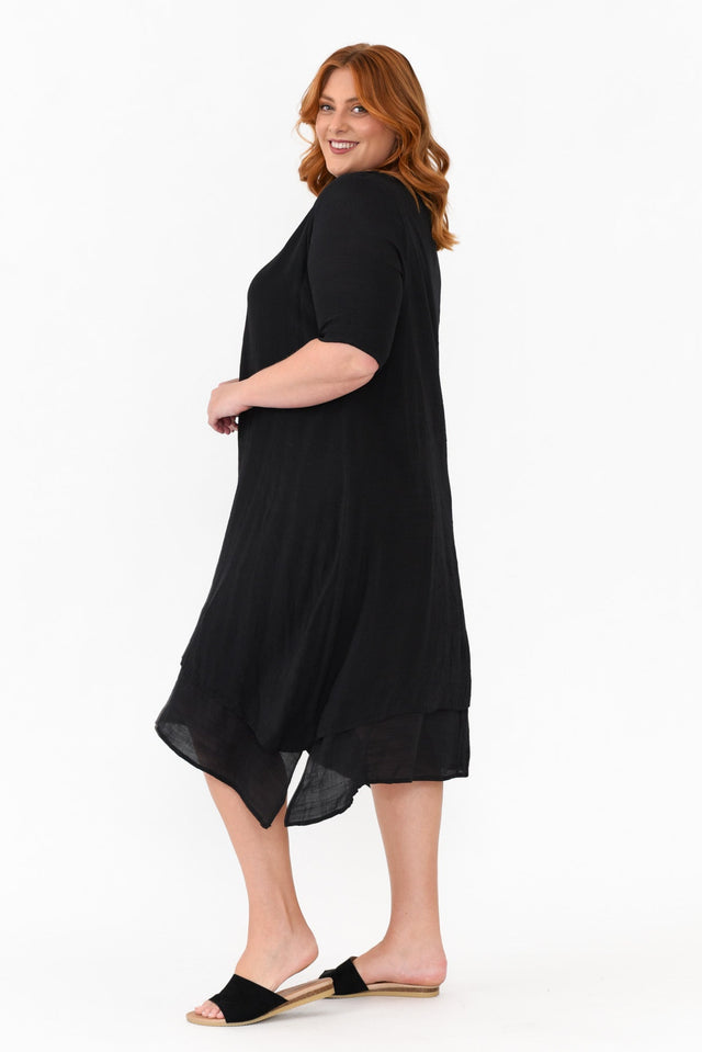 Nala Black Layers Dress,Blonde model,alt text|model:Caitlin image 12
