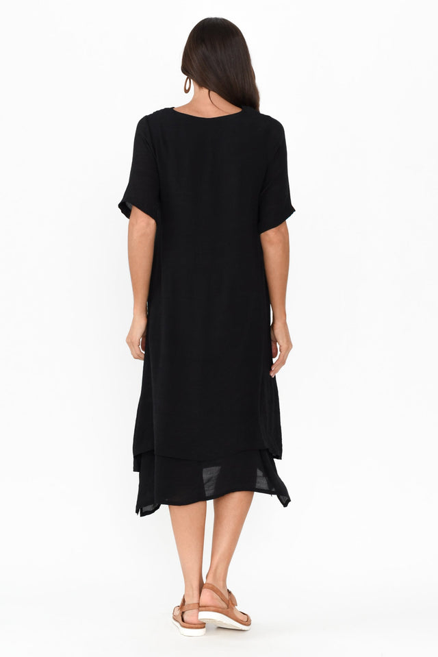 Nala Black Layers Dress,Brunette model,alt text|model:Elouise image 7