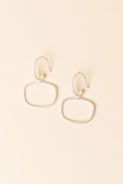 Nanga Silver Hoop Hook Earrings
