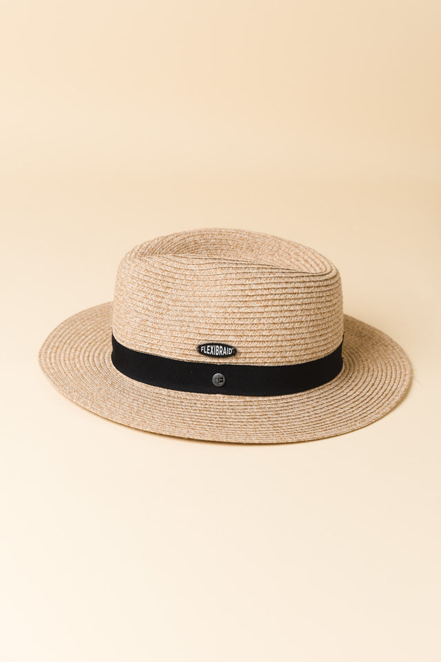 Natural Wide Brim Travel Fedora
