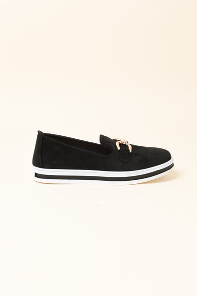 Nature Black Platform Loafer