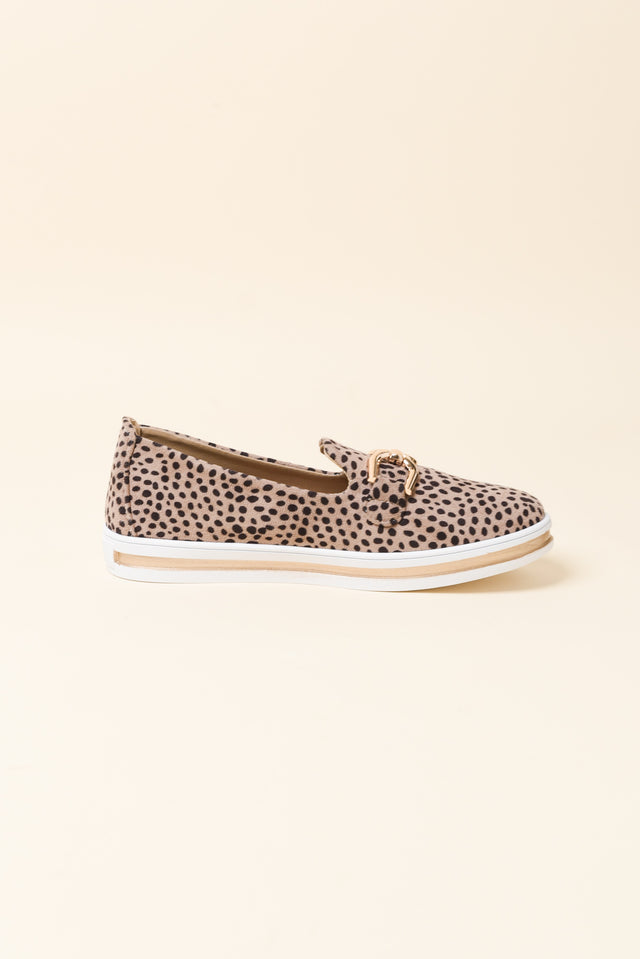 Nature Brown Leopard Platform Loafer