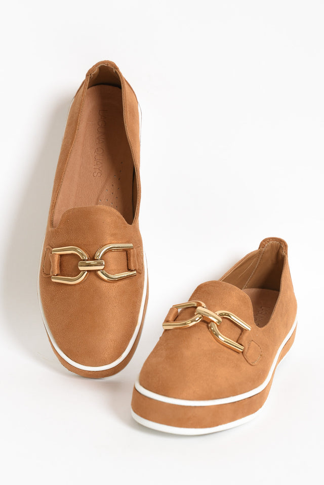 Natyia Camel Faux Suede Platform Loafer image 1