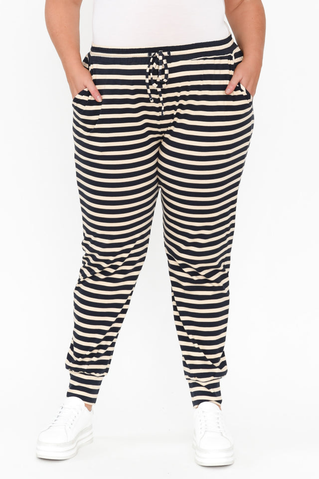 Nautical Stripe Cotton Everyday Tie Pants image 14