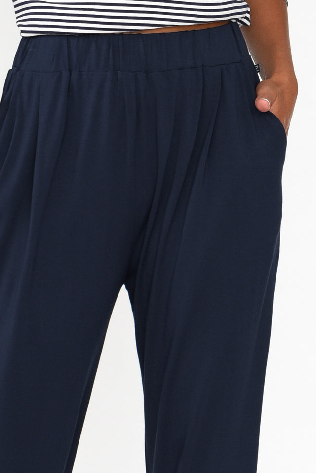WOMEN'S BAMBOO CASUAL PANTS NAVY Made in Canada – My Ol' Blues