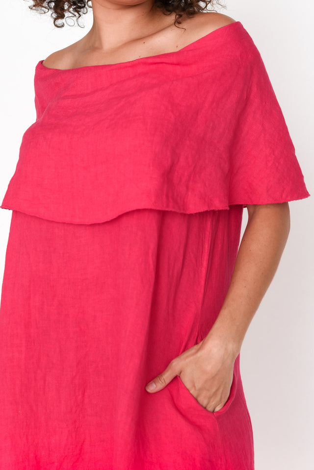 Neriah Berry Linen Pocket Dress