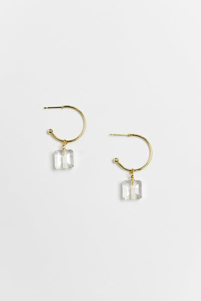 Nias Clear Crystral Drop Earrings