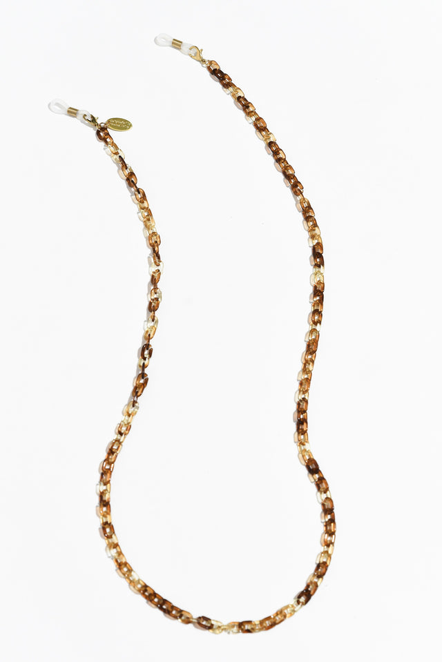 Nikki Tortoise Shell Glasses Chain