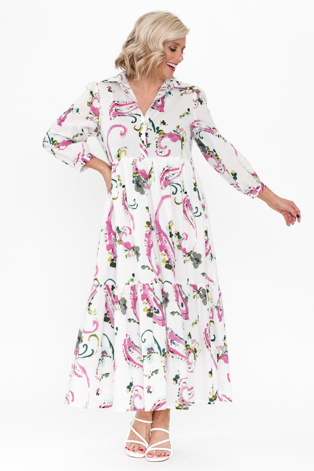 Noleen Pink Paisley Cotton Dress image 2