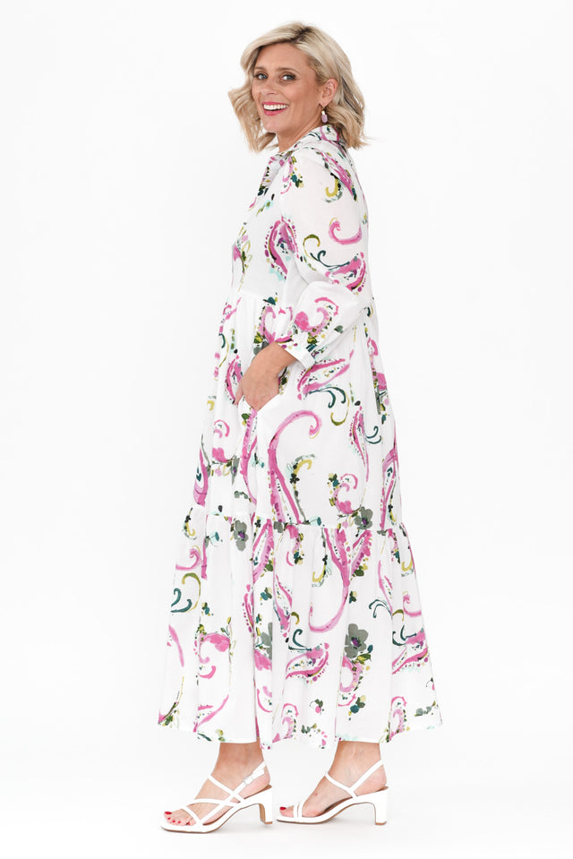 Noleen Pink Paisley Cotton Dress image 3